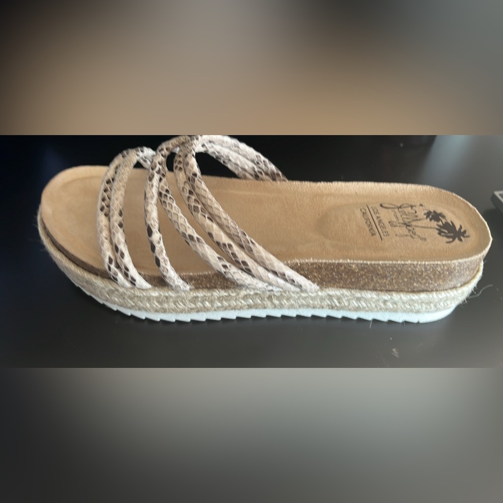 Women’s Beige/bone snake skin pattern Jellypop sandals